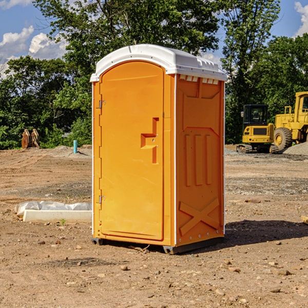 how often are the porta potties cleaned and serviced during a rental period in Dooms VA